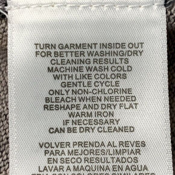 Anne Klein Knit Top sz L Gray Taupe Pattern Flowy Wide Hem New NWT - Picture 6 of 7